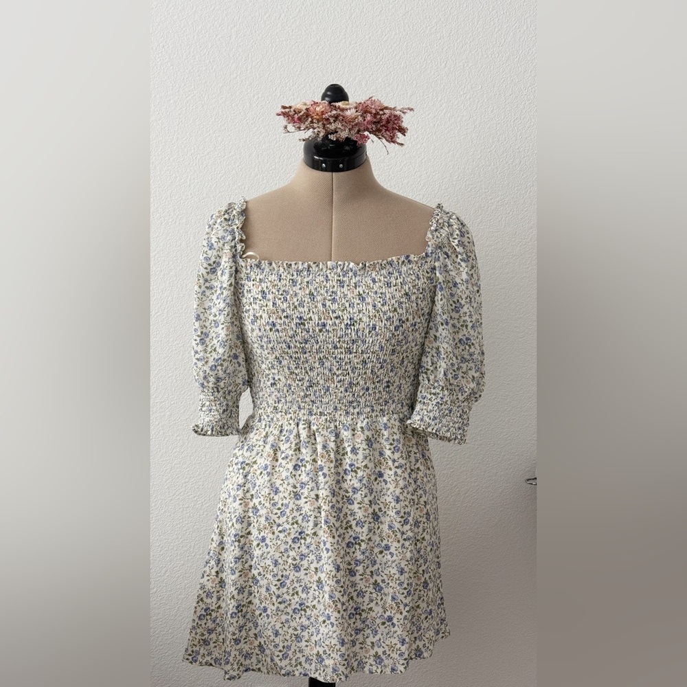 Reformation Floral Smocked Mini Dress | Size 2
